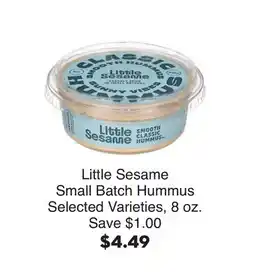 Bristol Farms Little Sesame Small Batch Hummus offer