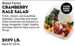 Bristol Farms Bristol Farms CRANBERRY KALE SALAD offer