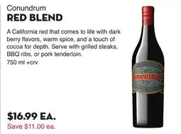 Bristol Farms Conundrum RED BLEND offer