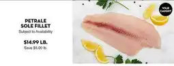 Bristol Farms PETRALE SOLE FILLET offer