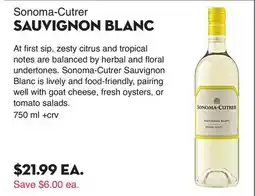Bristol Farms Sonoma-Cutrer SAUVIGNON BLANC offer