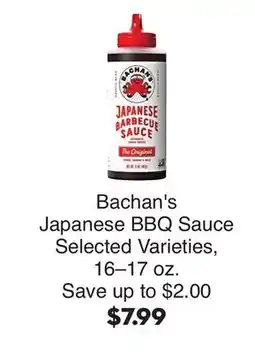 Bristol Farms Bachan's Japanese BBQ Sauce offer