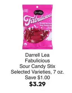 Bristol Farms Darrell Lea Fabulicious Sour Candy Stix offer