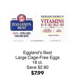 Bristol Farms Eggland's Best Large Cage-Free Eggs offer