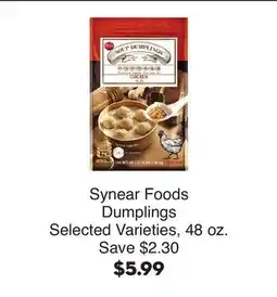 Bristol Farms Synear Foods Dumplings offer