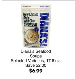 Bristol Farms Diana's Seafood Soups offer