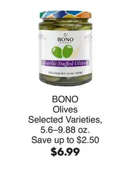 Bristol Farms BONO Olives offer