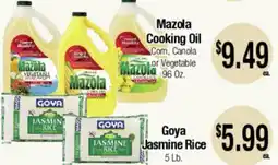 Big Saver Foods Mazola Cooking Oil, Goya Jasmine Rice offer