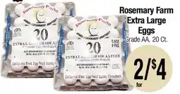 Big Saver Foods Rosemary Farm Extra Large Eggs offer