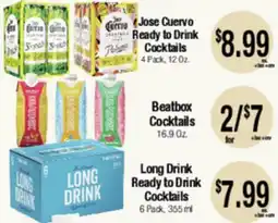 Big Saver Foods Jose Cuervo Ready to Drink Cocktails offer