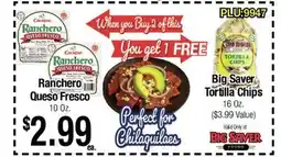 Big Saver Foods Ranchero Queso Fresco offer