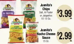Big Saver Foods Juanita's Chips or Nacho Cheese Sauce offer