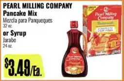 R Ranch Markets PEARL MILLING COMPANY Pancake Mix Mezcla para Panqueques 32 oz. or Syrup Jarabe 24 oz offer