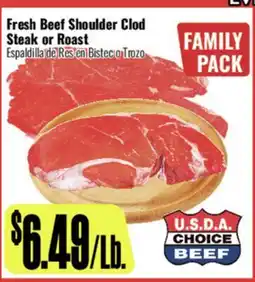 R Ranch Markets Fresh Beef Shoulder Clod Steak or Roast offer