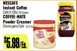 R Ranch Markets NESCAFÉ Instant Coffee, Café fr Olla 170 Grams, COFFEE-MATE Powder Creamer 35.3 oz offer