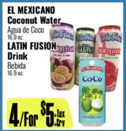 R Ranch Markets EL MEXICANO Coconut Water, LATIN FUSION Drink offer