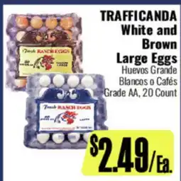 R Ranch Markets TRAFFICANDA White and Brown Large Eggs offer