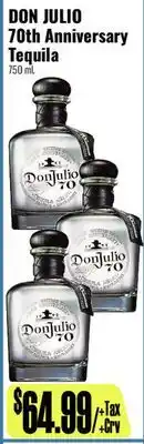 R Ranch Markets DON JULIO 70th Anniversary Tequila offer