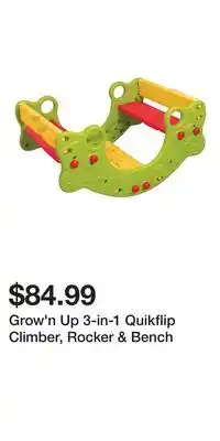 Kohl's Grow'n Up 3-in-1 Quikflip Climber, Rocker & Bench offer