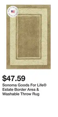 Kohl's Sonoma Goods For Life Estate Border Area & Washable Throw Rug offer