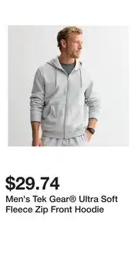 Kohl's Men's Tek Gear Ultra Soft Fleece Zip Front Hoodie offer