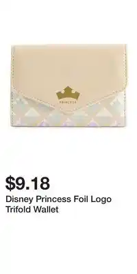 Kohl's Disney Princess Foil Logo Trifold Wallet offer