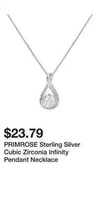 Kohl's PRIMROSE Sterling Silver Cubic Zirconia Infinity Pendant Necklace offer