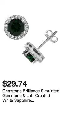 Kohl's Gemstone Brilliance Simulated Gemstone & Lab-Created White Sapphire Earrings offer