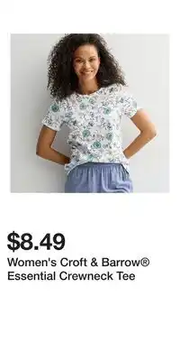 Kohl's Women's Croft & Barrow Essential Crewneck Tee offer