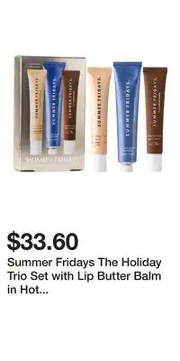 Kohl's Summer Fridays The Holiday Trio Set with Lip Butter Balm in Hot Cocoa & Toasted Marshmallow offer