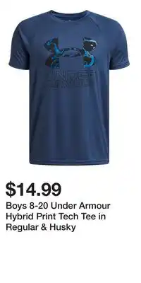 Kohl's Boys 8-20 Under Armour Hybrid Print Tech Tee in Regular & Husky offer