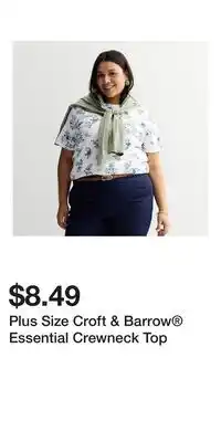 Kohl's Plus Size Croft & Barrow Essential Crewneck Top offer