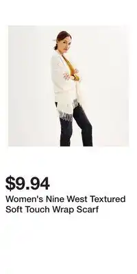 Kohl's Women's Nine West Textured Soft Touch Wrap Scarf offer