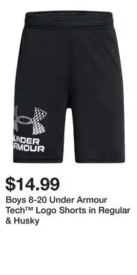 Kohl's Boys 8-20 Under Armour Tech Logo Shorts in Regular & Husky offer