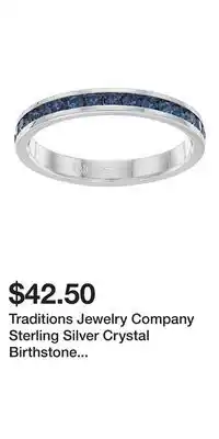 Kohl's Traditions Jewelry Company Sterling Silver Crystal Birthstone Eternity Ring offer