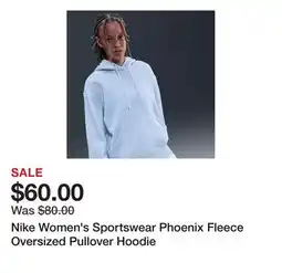 Dick's Sporting Goods Nike Women's Sportswear Phoenix Fleece Oversized Pullover Hoodie offer