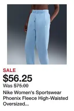 Dick's Sporting Goods Nike Women's Sportswear Phoenix Fleece High-Waisted Oversized Sweatpants offer