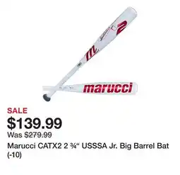 Dick's Sporting Goods Marucci CATX2 2 ¾ USSSA Jr. Big Barrel Bat (-10) offer