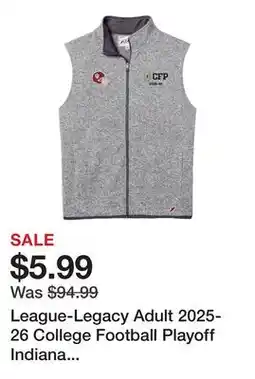 Dick's Sporting Goods League-Legacy Adult 2025-26 College Football Playoff Indiana Hoosiers Vest offer
