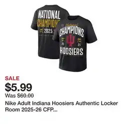 Dick's Sporting Goods Nike Adult Indiana Hoosiers Authentic Locker Room 2025-26 CFP National Champions T-Shirt offer