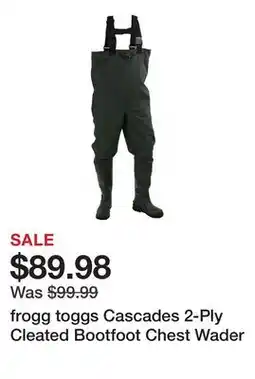 Dick's Sporting Goods frogg toggs Cascades 2-Ply Cleated Bootfoot Chest Wader offer