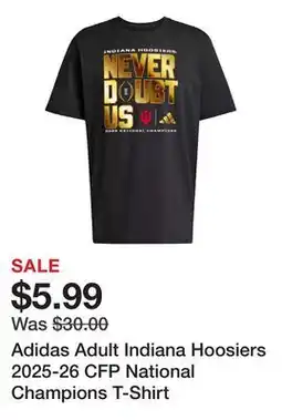 Dick's Sporting Goods Adidas Adult Indiana Hoosiers 2025-26 CFP National Champions T-Shirt offer