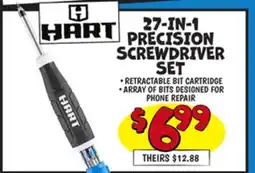 Ollie's HART 27-IN-1 PRECISION SCREWDRIVER SET offer