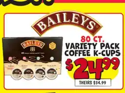 Ollie's BAILEYS VARIETY PACK COFFEE K-CUPS offer