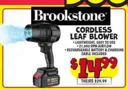 Ollie's BROOKSTONE CORDLESS LEAF BLOWER offer