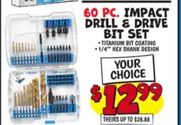 Ollie's HART 60 PC. IMPACT DRILL & DRIVE BIT SET offer