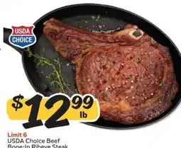 Winn Dixie USDA Choice Beef Bone-In Ribeye Steak offer