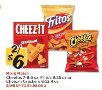 Cheetos, Fritos, or Cheez-It Crackers
