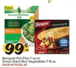 Winn Dixie Banquet Pot Pies or Green Giant Box Vegetables offer
