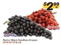 Winn Dixie Red or Black Seedless Grapes offer